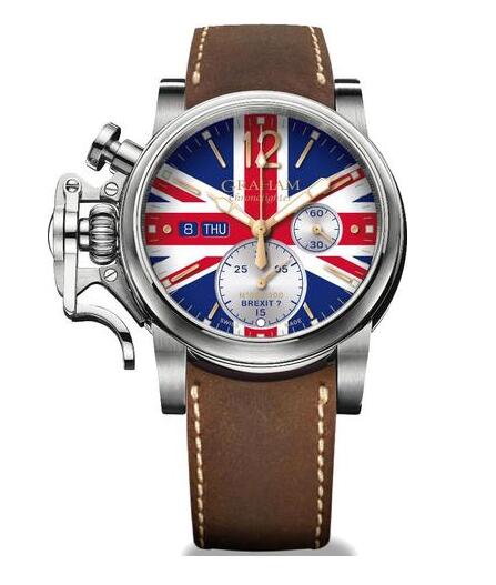 Best Replica Graham Watch Chronofighter Vintage Brexit Limited Edition Pre-Order 2CVAS.U12A.BROWN STRAP